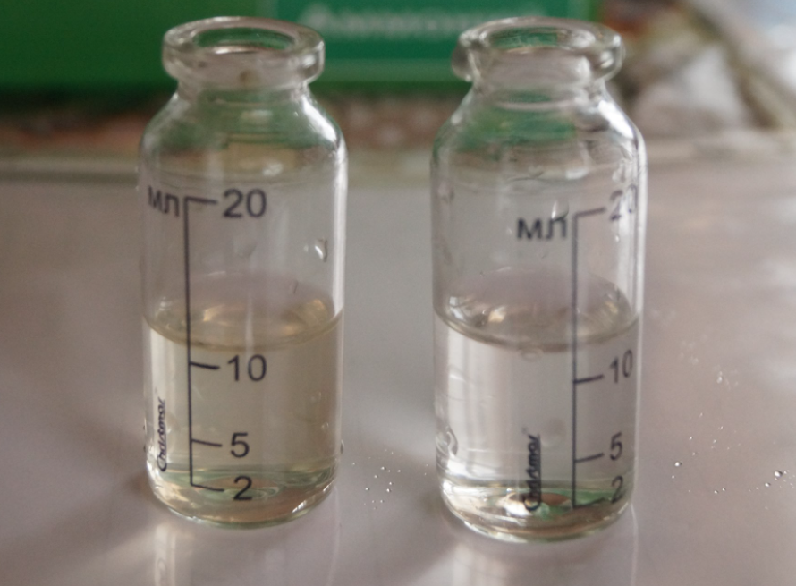 過濾后的水樣對(duì)比